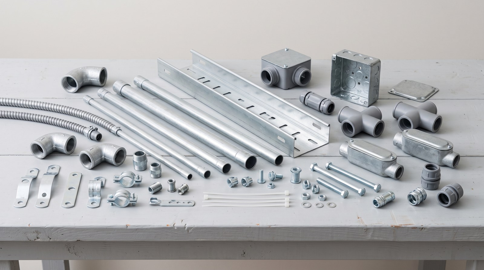 Representative image of conduit, trays and fittings